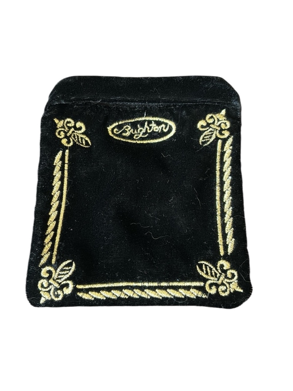 Brighton Black Velvet‎ Dust Bag Gold Embroidery